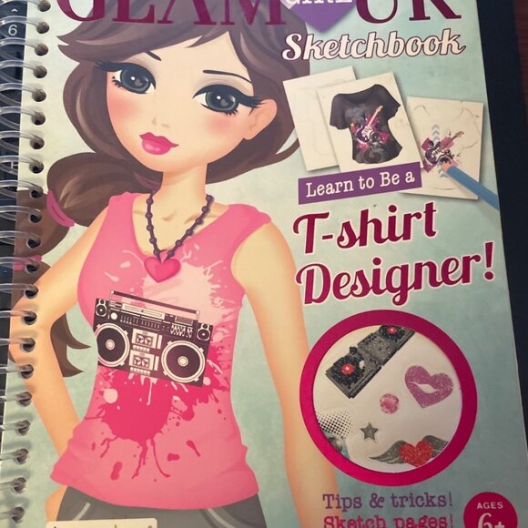 Girls Book Glamour Girl T-Shirt Designer Sketchbook Bendon For Ages 6+ - Picture 7 of 7